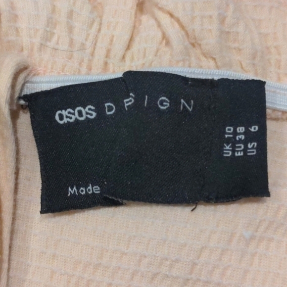 ASOS Pink Strappy Wide Leg Button Up Back Jumpsuit size 6 - Picture 8 of 10